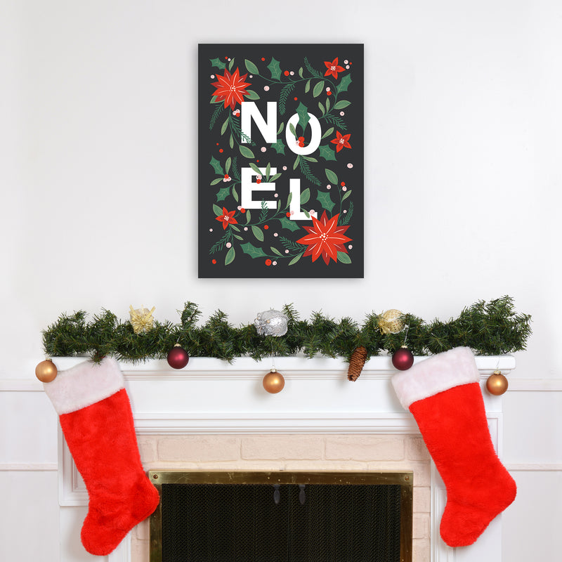Noel Christmas Art Print by Kookiepixel A2 Black Frame