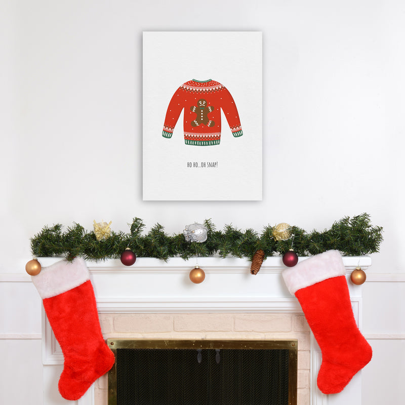 Oh snap Christmas Art Print by Kookiepixel A2 Black Frame