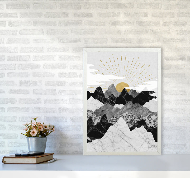 Sunrise Art Print by Kookiepixel A2 Oak Frame