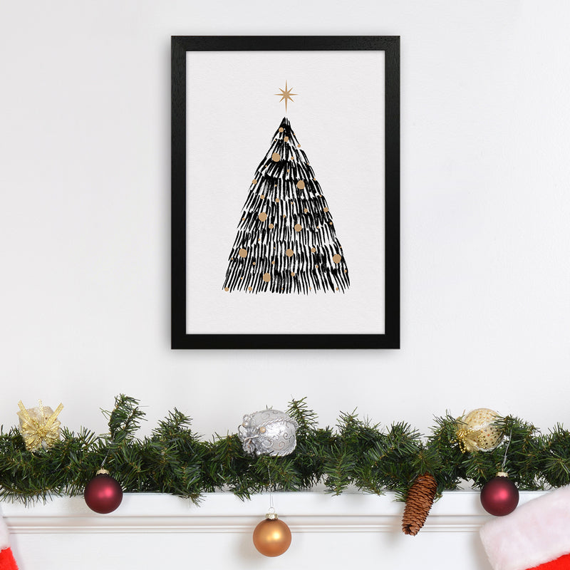 Christmas Tree Christmas Art Print by Kookiepixel A3 White Frame