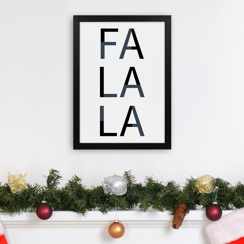 Falala Christmas Art Print by Kookiepixel A3 White Frame