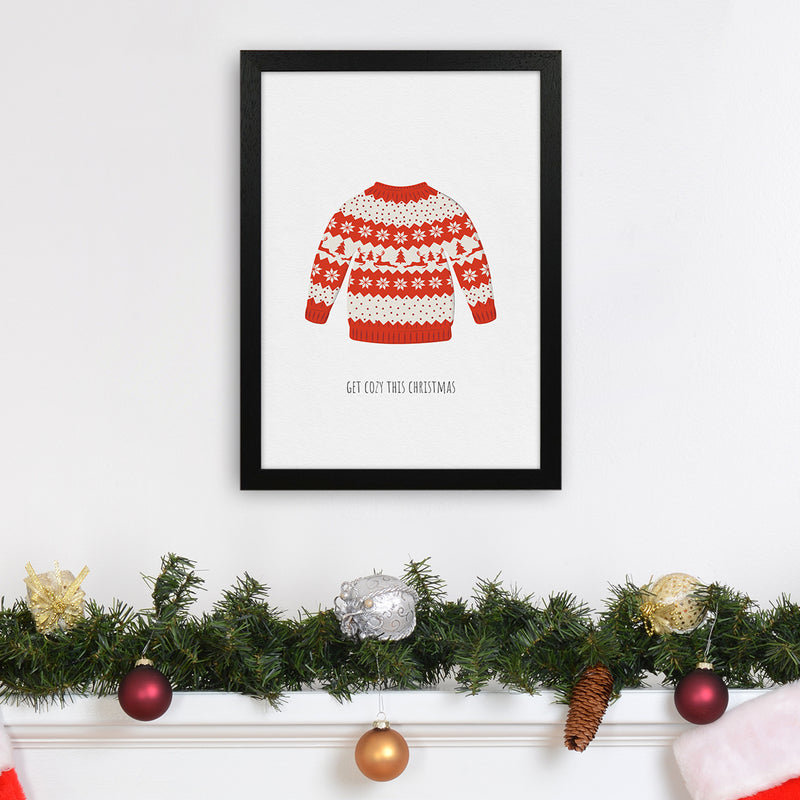 Get cozy Christmas Art Print by Kookiepixel A3 White Frame