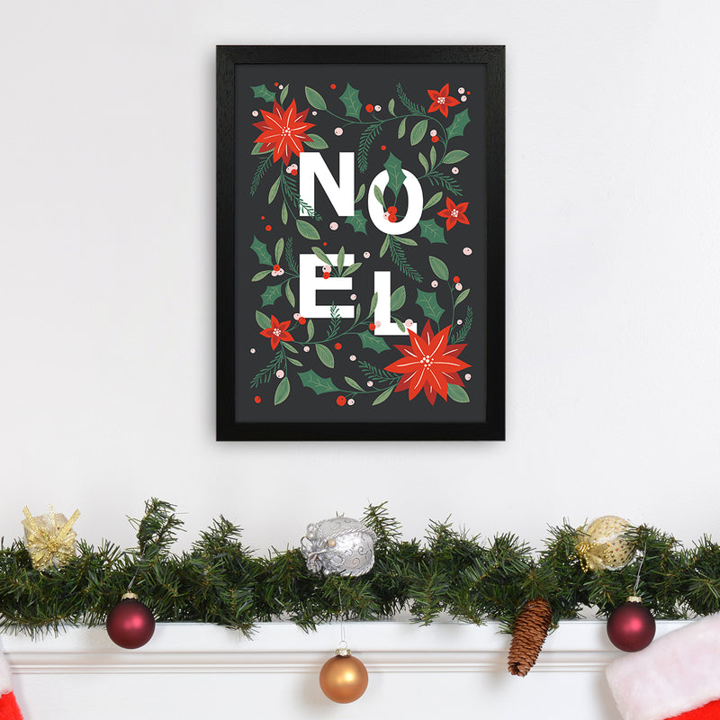Noel Christmas Art Print by Kookiepixel A3 White Frame