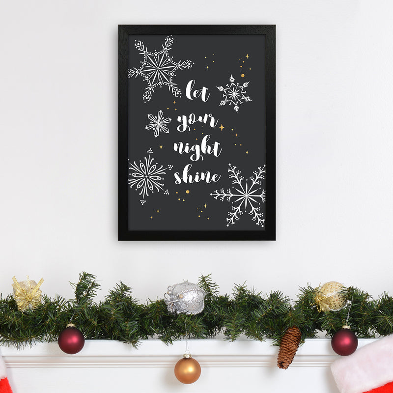 Shine Christmas Art Print by Kookiepixel A3 White Frame