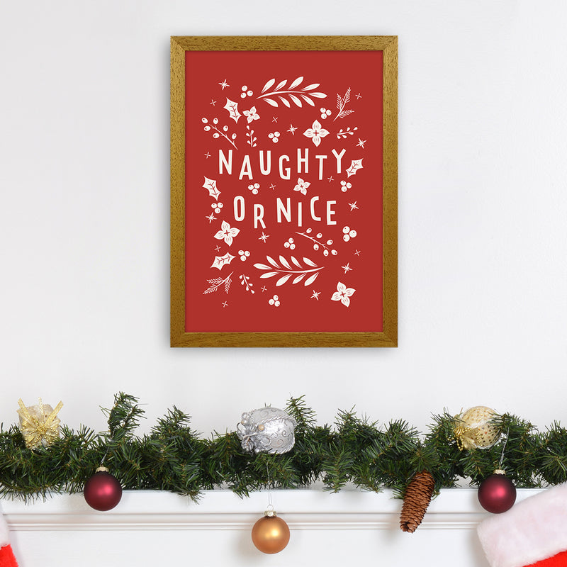 Naught or Nice Christmas Art Print by Kookiepixel A3 Print Only
