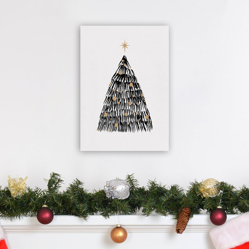 Christmas Tree Christmas Art Print by Kookiepixel A3 Black Frame