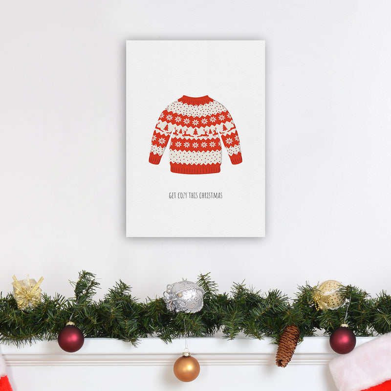 Get cozy Christmas Art Print by Kookiepixel A3 Black Frame