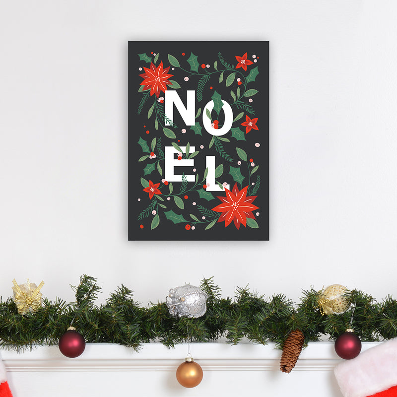 Noel Christmas Art Print by Kookiepixel A3 Black Frame