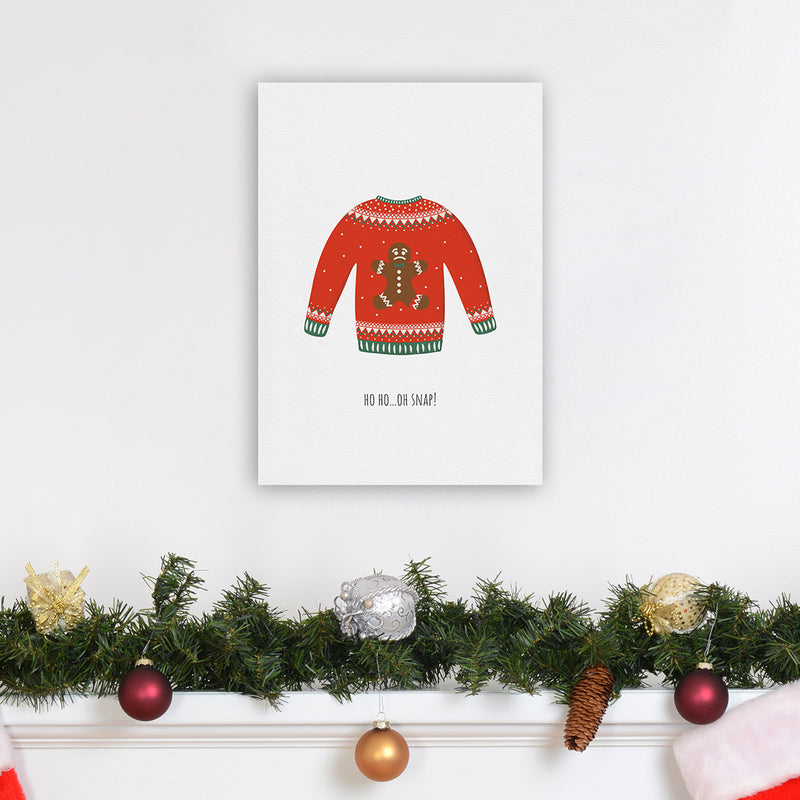 Oh snap Christmas Art Print by Kookiepixel A3 Black Frame