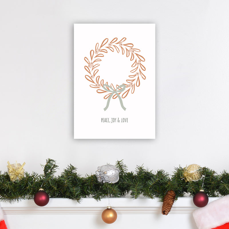 Peace joy love Christmas Art Print by Kookiepixel A3 Black Frame