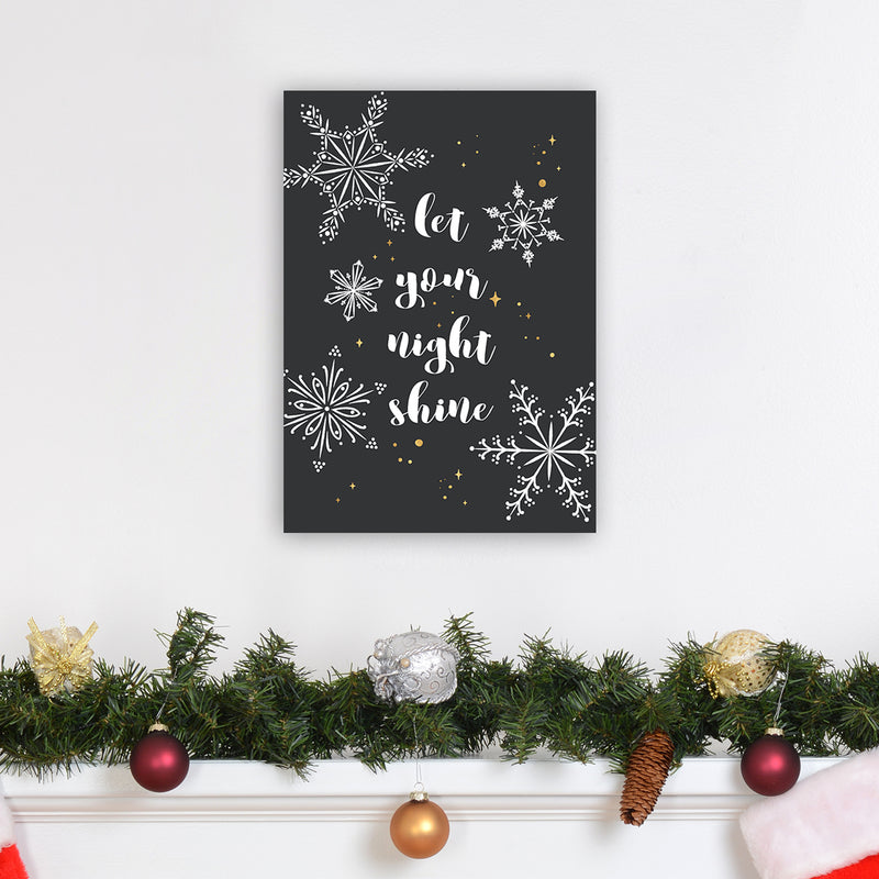 Shine Christmas Art Print by Kookiepixel A3 Black Frame