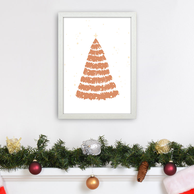 Winter wonderland Christmas Art Print by Kookiepixel A3 Oak Frame
