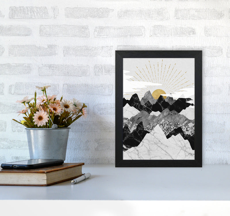 Sunrise Art Print by Kookiepixel A4 White Frame