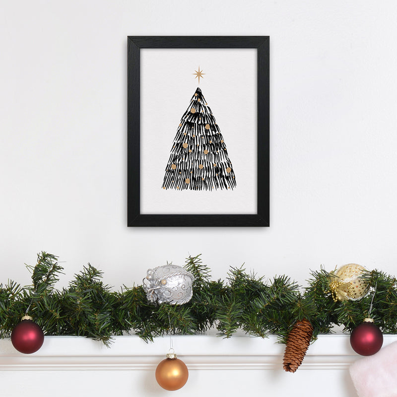 Christmas Tree Christmas Art Print by Kookiepixel A4 White Frame
