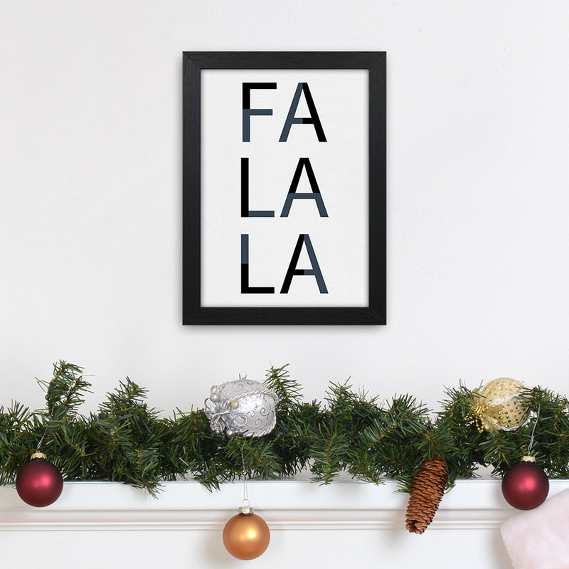 Falala Christmas Art Print by Kookiepixel A4 White Frame
