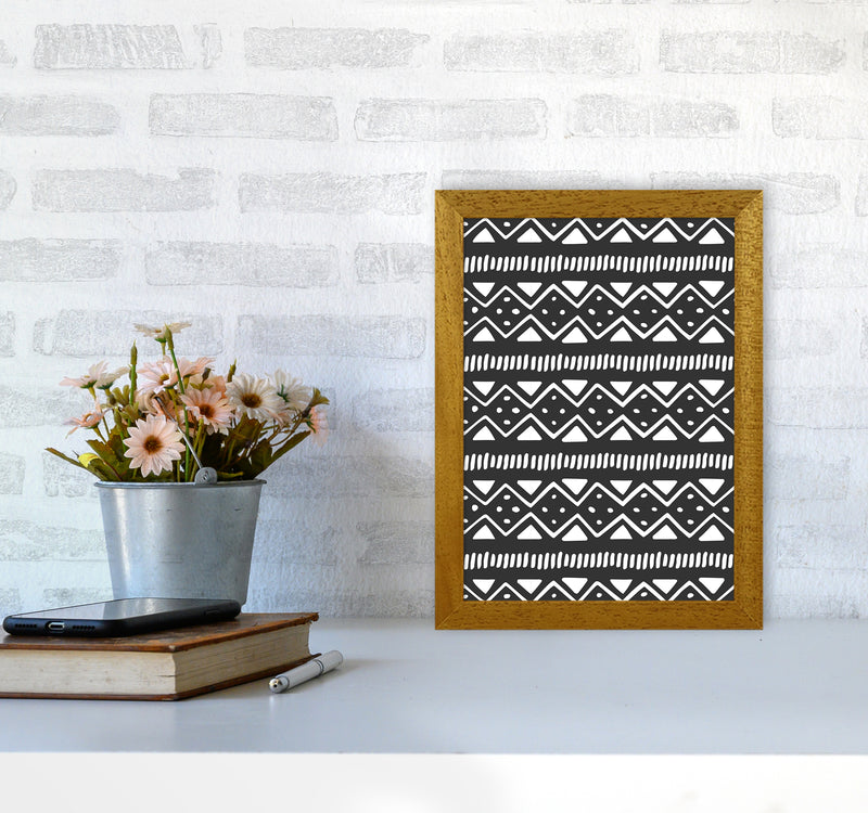 Tribal Pattern Abstract Art Print by Kookiepixel A4 Print Only
