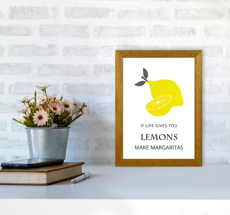 Lemons Make Margaritas Kitchen Art Print by Kookiepixel A4 Print Only