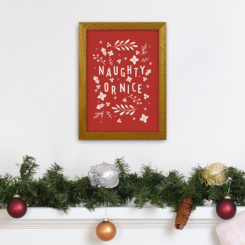 Naught or Nice Christmas Art Print by Kookiepixel A4 Print Only