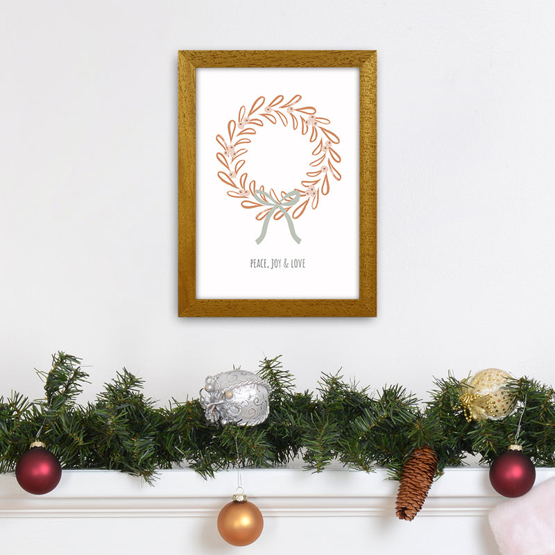 Peace joy love Christmas Art Print by Kookiepixel A4 Print Only
