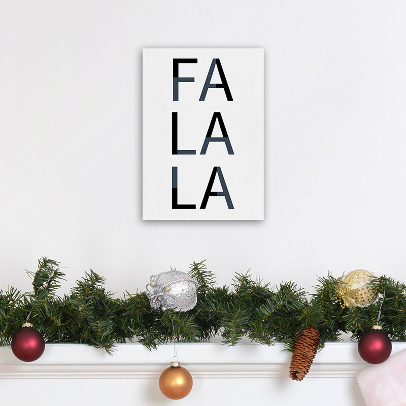 Falala Christmas Art Print by Kookiepixel A4 Black Frame