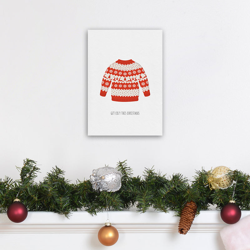 Get cozy Christmas Art Print by Kookiepixel A4 Black Frame
