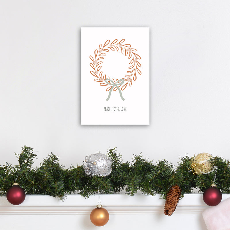 Peace joy love Christmas Art Print by Kookiepixel A4 Black Frame