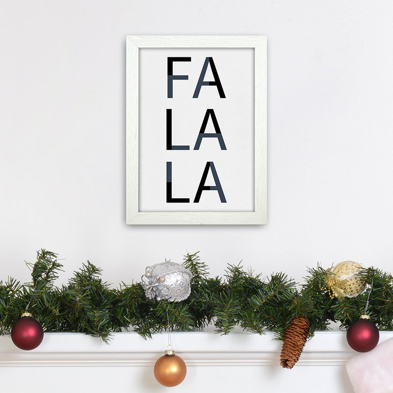 Falala Christmas Art Print by Kookiepixel A4 Oak Frame