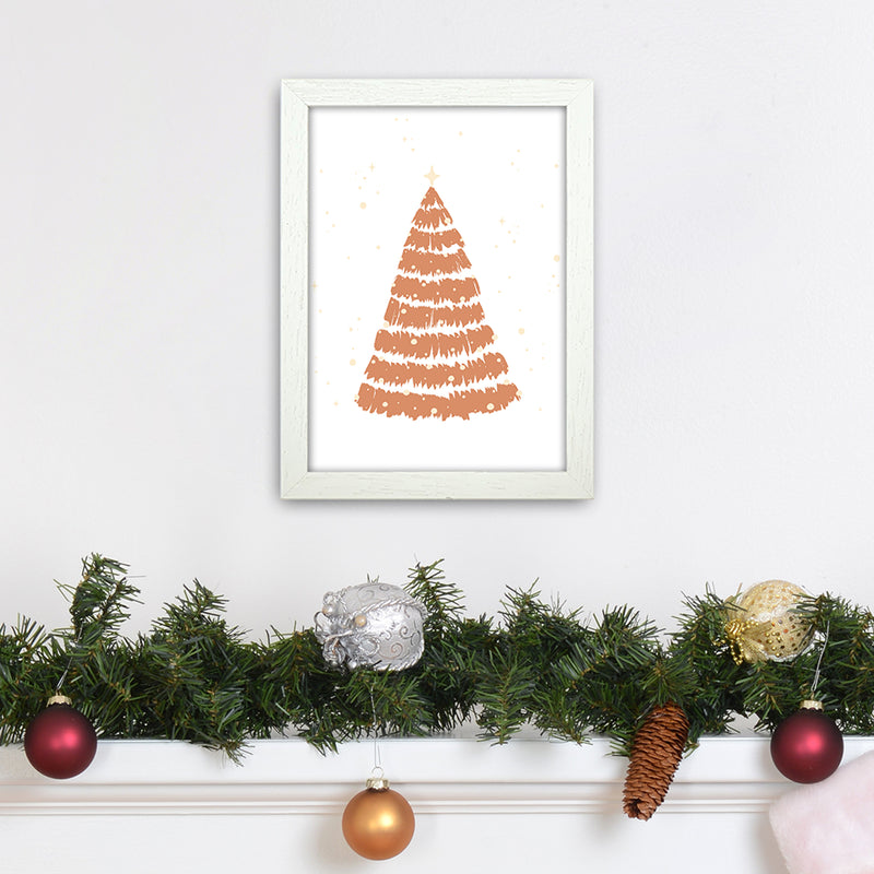 Winter wonderland Christmas Art Print by Kookiepixel A4 Oak Frame