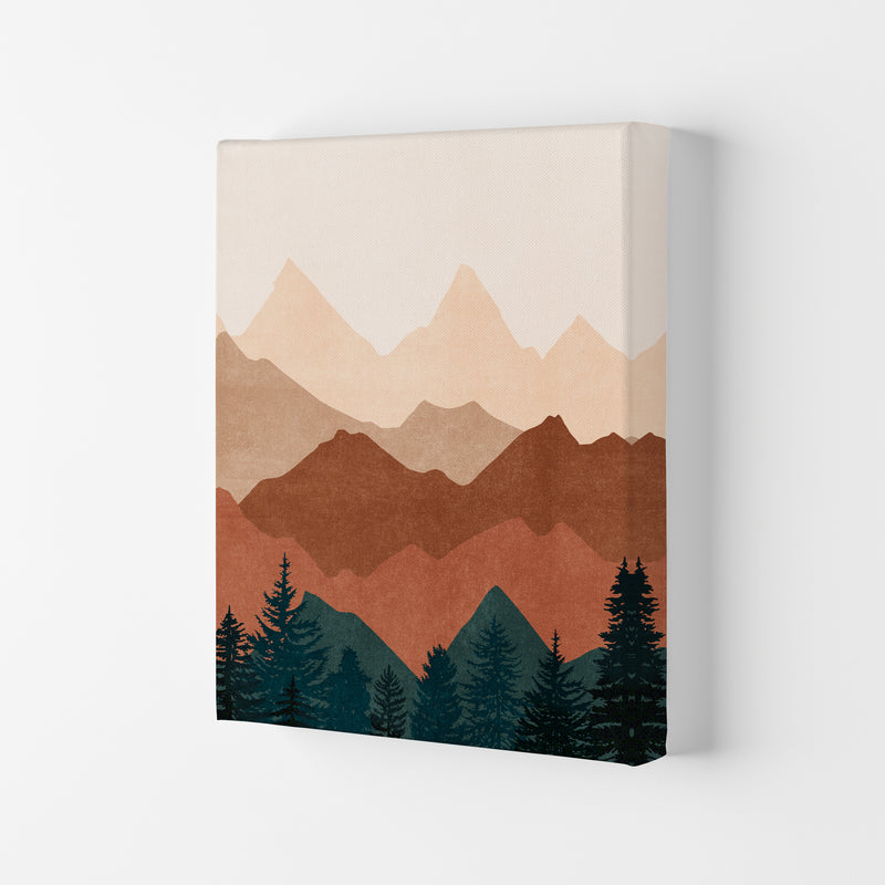 Sunset Peaks No 1 Landscape Art Print by Kookiepixel Canvas