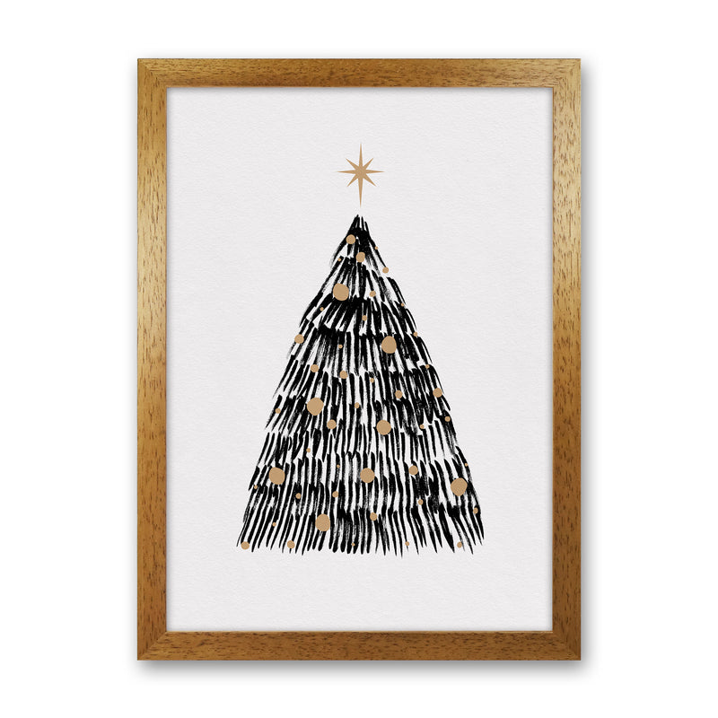 Christmas Tree Christmas Art Print by Kookiepixel Oak Grain