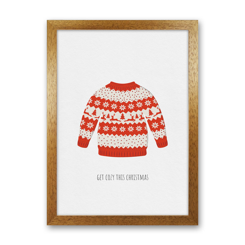 Get cozy Christmas Art Print by Kookiepixel Oak Grain