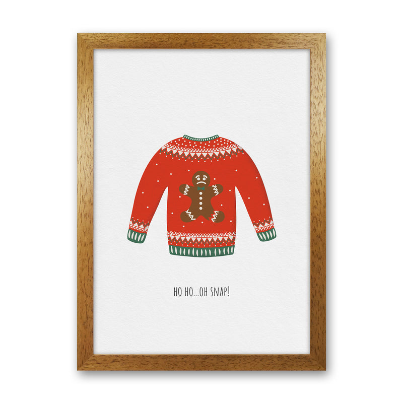 Oh snap Christmas Art Print by Kookiepixel Oak Grain