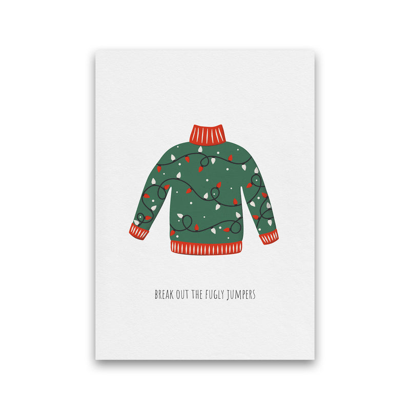 Fugly Jumpers Christmas Art Print by Kookiepixel Print Only