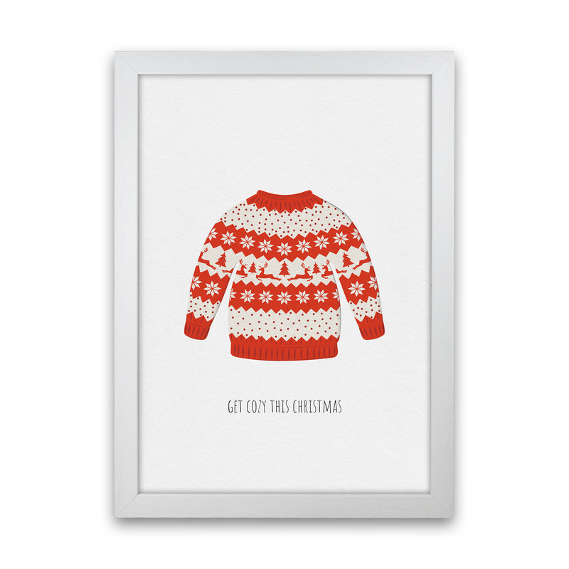 Get cozy Christmas Art Print by Kookiepixel White Grain