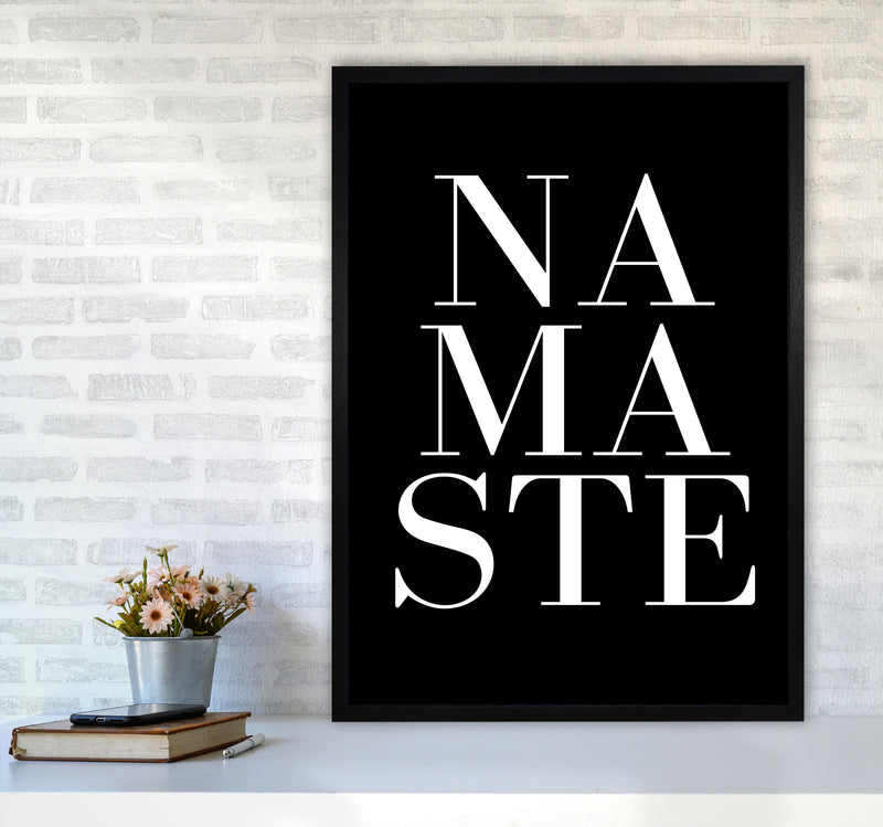 Namaste Quote Art Print by Kubistika A1 White Frame