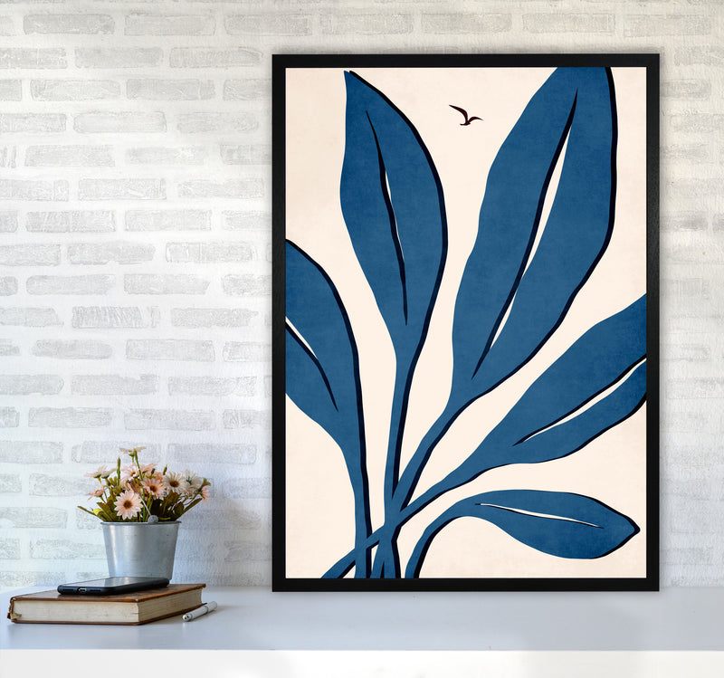 Ophelia - bleu Art Print by Kubistika A1 White Frame