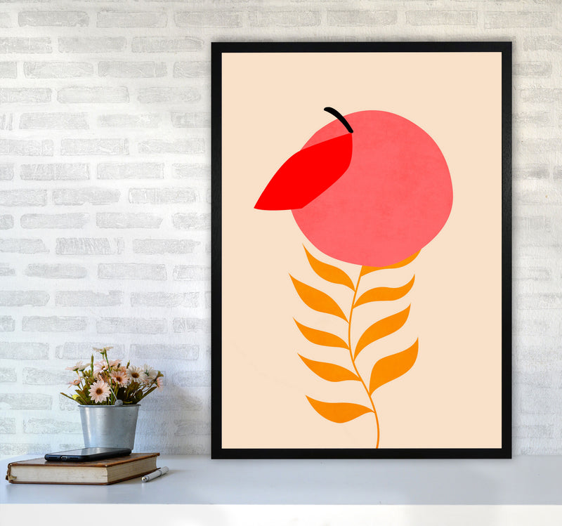 Little Peach Art Print by Kubistika A1 White Frame