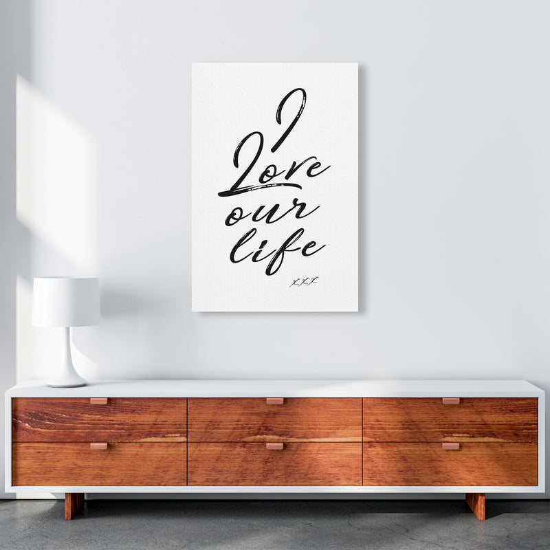 Love Our Life Quote Art Print by Kubistika A1 Canvas