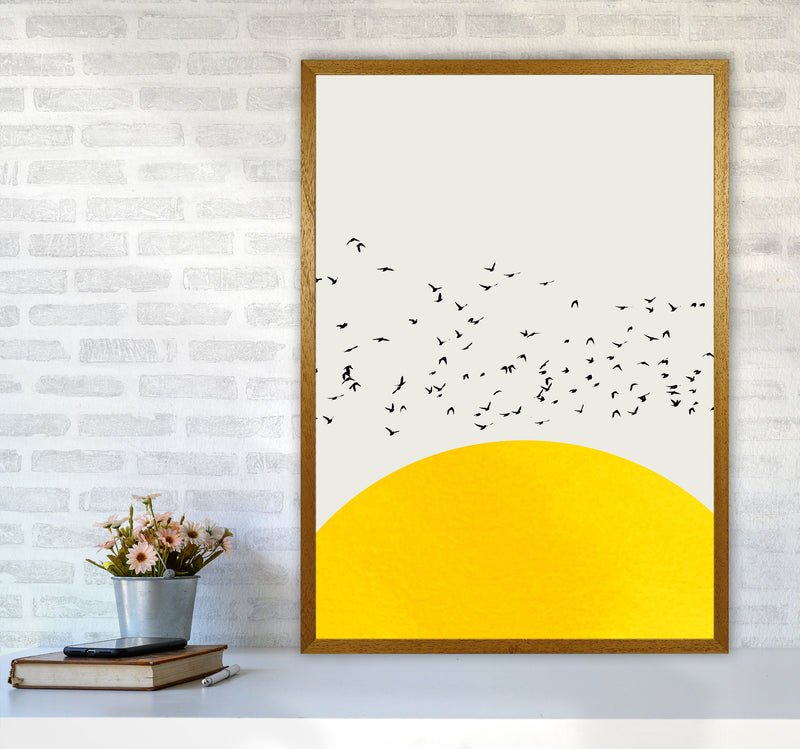1000 Birds Modern Abstract Art Print by Kubistika A1 Print Only