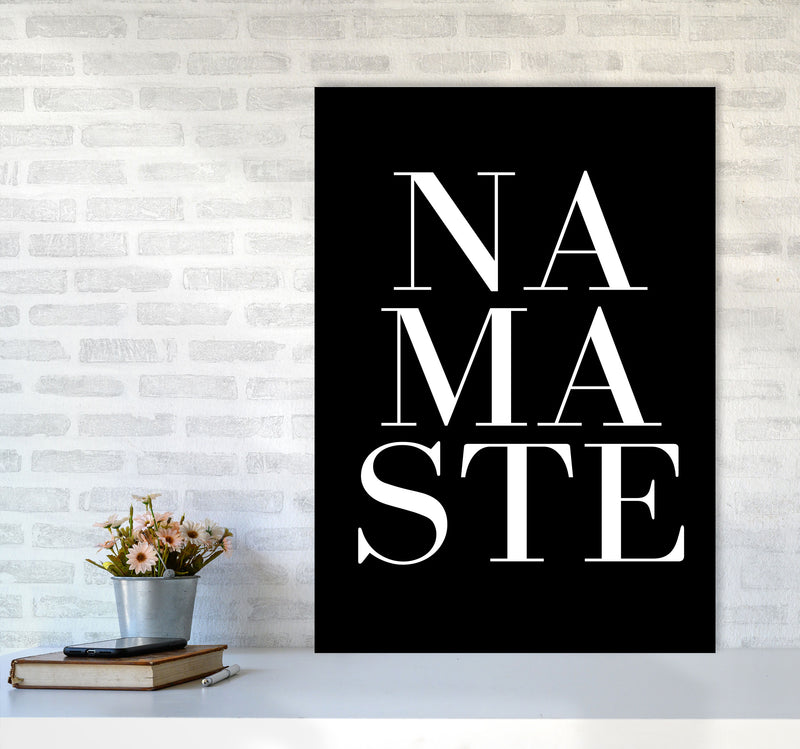 Namaste Quote Art Print by Kubistika A1 Black Frame