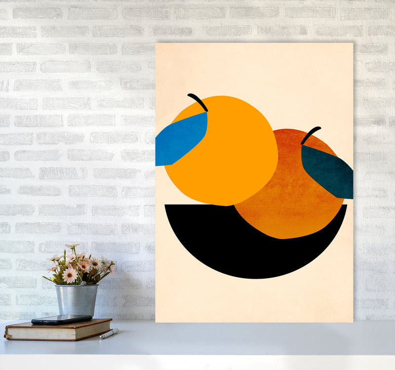 Two Oranges X Art Print by Kubistika A1 Black Frame