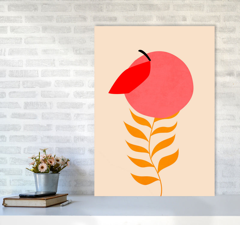 Little Peach Art Print by Kubistika A1 Black Frame