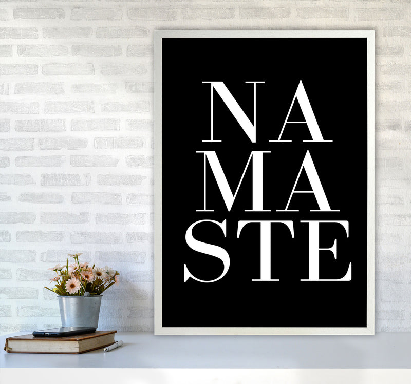 Namaste Quote Art Print by Kubistika A1 Oak Frame