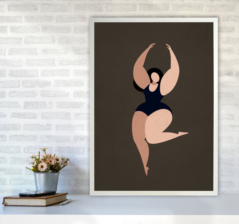 Prima Ballerina Y Art Print by Kubistika A1 Oak Frame