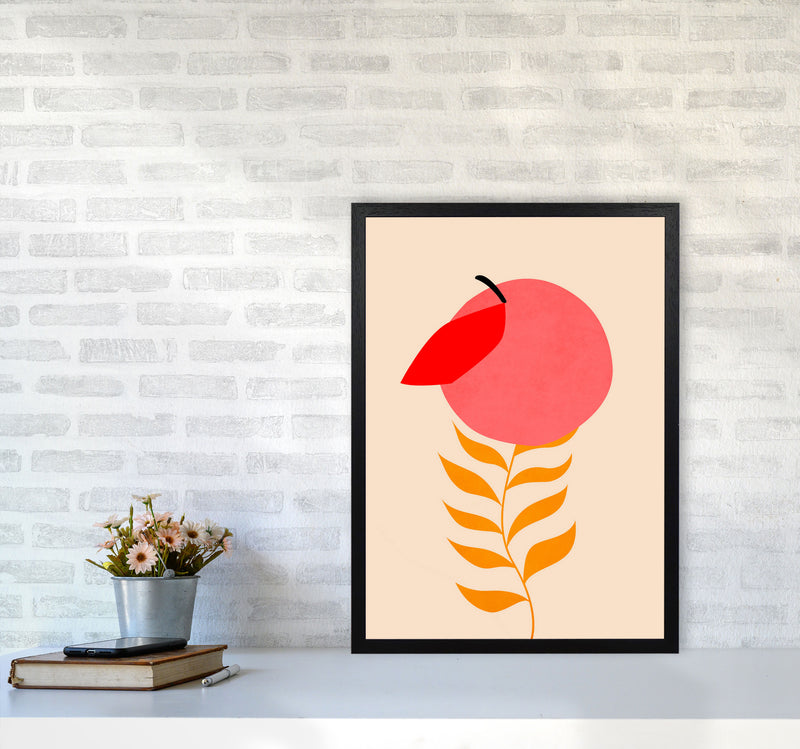 Little Peach Art Print by Kubistika A2 White Frame