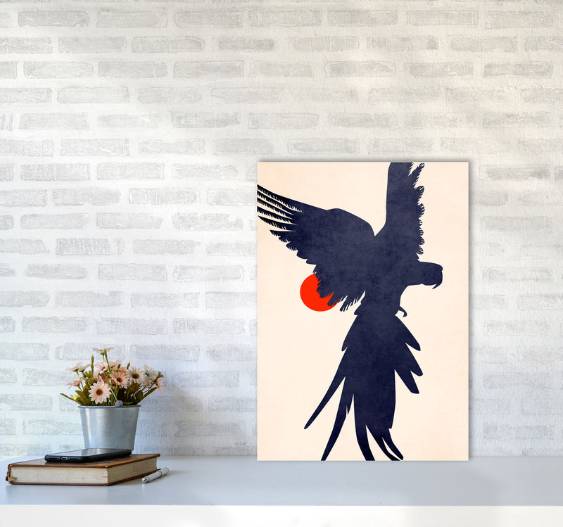 Parrot Art Print by Kubistika A2 Black Frame