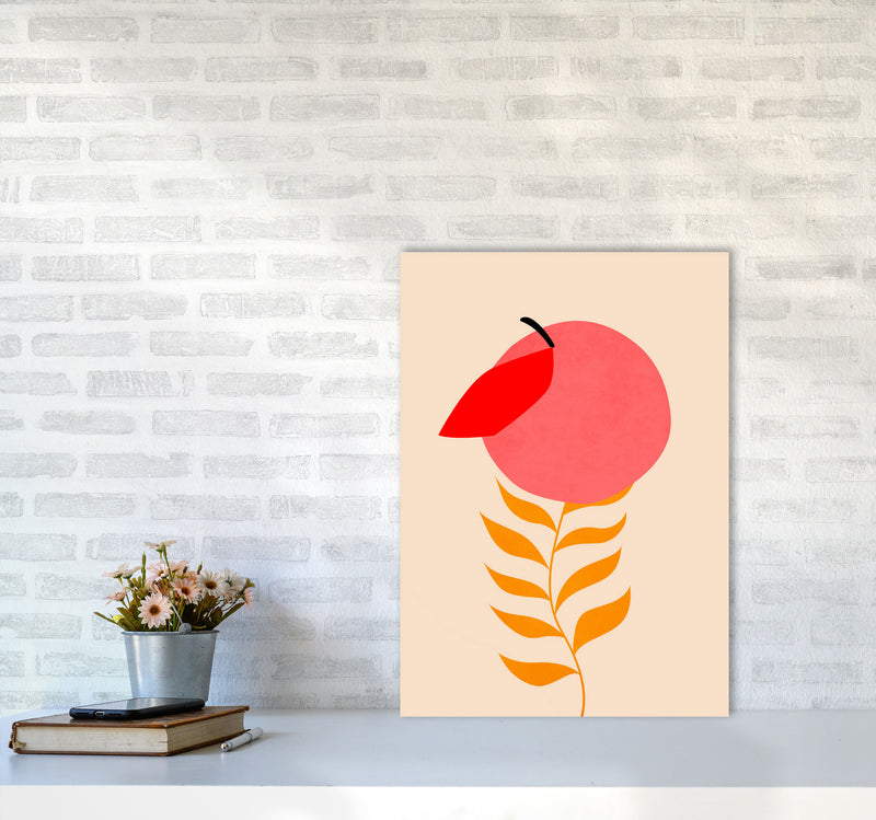 Little Peach Art Print by Kubistika A2 Black Frame