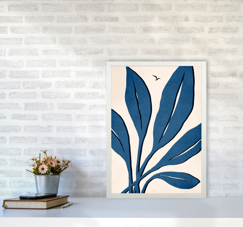 Ophelia - bleu Art Print by Kubistika A2 Oak Frame