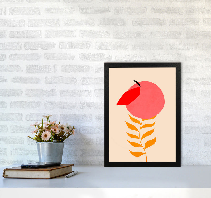 Little Peach Art Print by Kubistika A3 White Frame