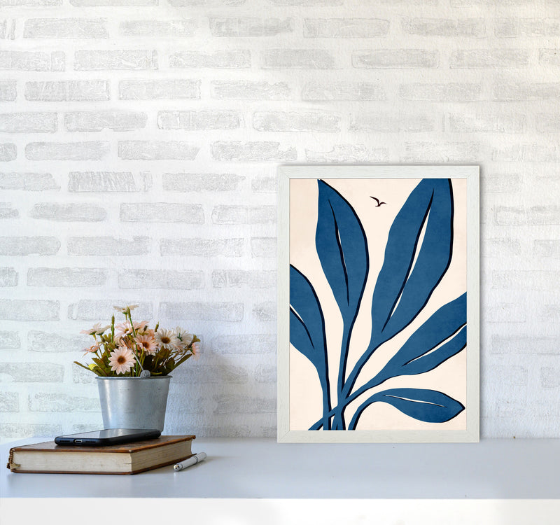 Ophelia - bleu Art Print by Kubistika A3 Oak Frame